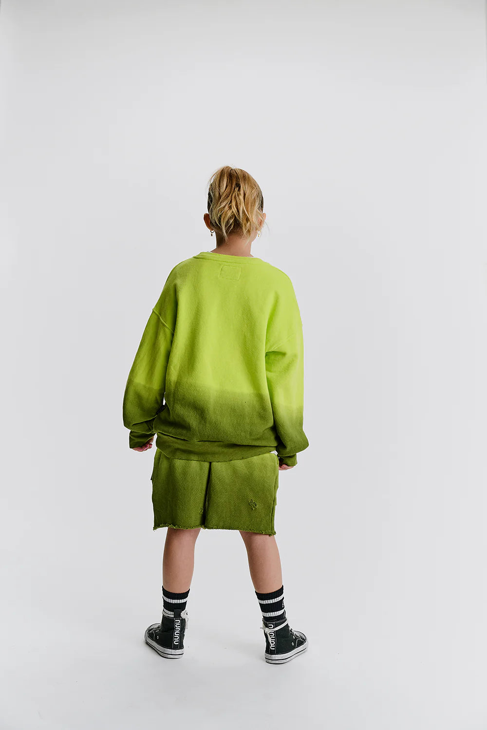 Nununu Ombre Sweatshorts - Hot Lime