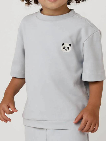 Donsje Jarne T-Shirt Panda - Ice Blue