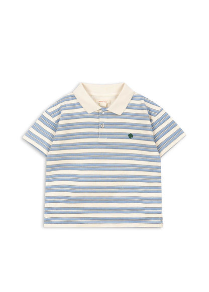 Konges Sløjd Spotty Short Sleve Polo Gots - Stripe Ciel