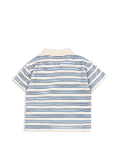 Konges Sløjd Spotty Short Sleve Polo Gots - Stripe Ciel