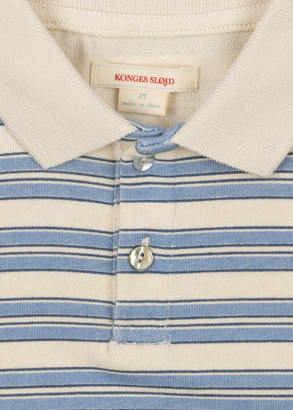 Konges Sløjd Spotty Short Sleve Polo Gots - Stripe Ciel