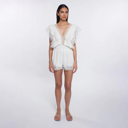 Peixoto Women Raja Romper - White