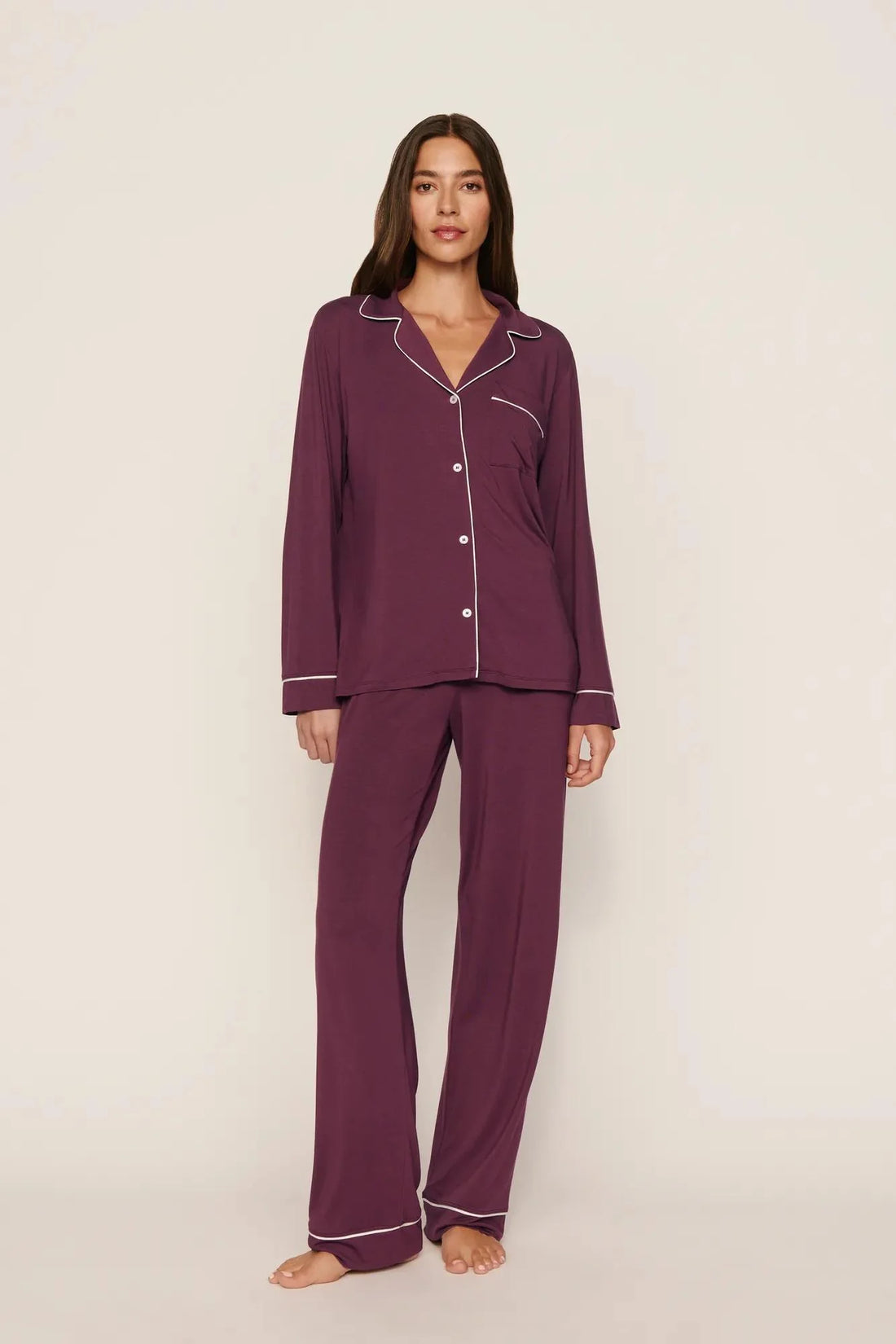 Eberjey Gisele Long PJ Set - Wildberry