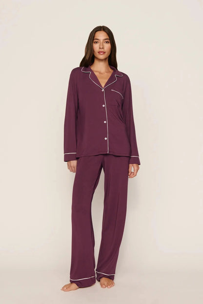 Eberjey Gisele Long PJ Set - Wildberry