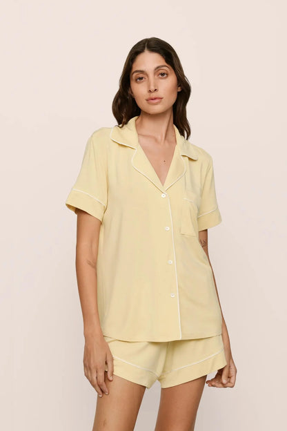 Eberjey Gisele Relaxed Short PJ Set - SR/Ivory