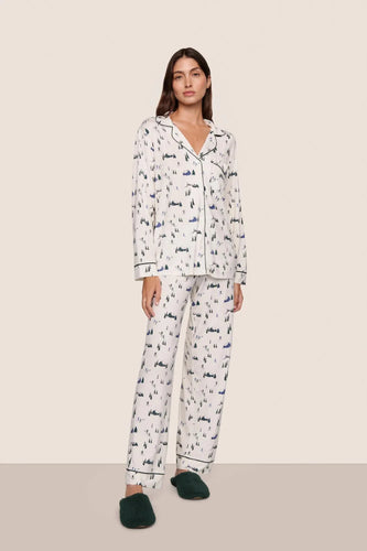 Eberjey Gisele Printed Long PJ Set - SKIVP