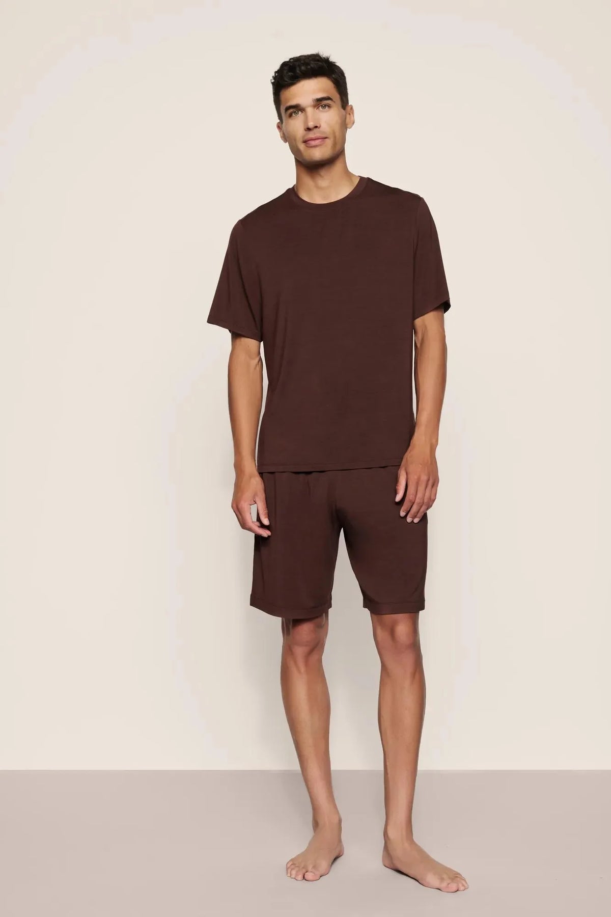 Eberjey Henry Short PJ Set - Chocolate
