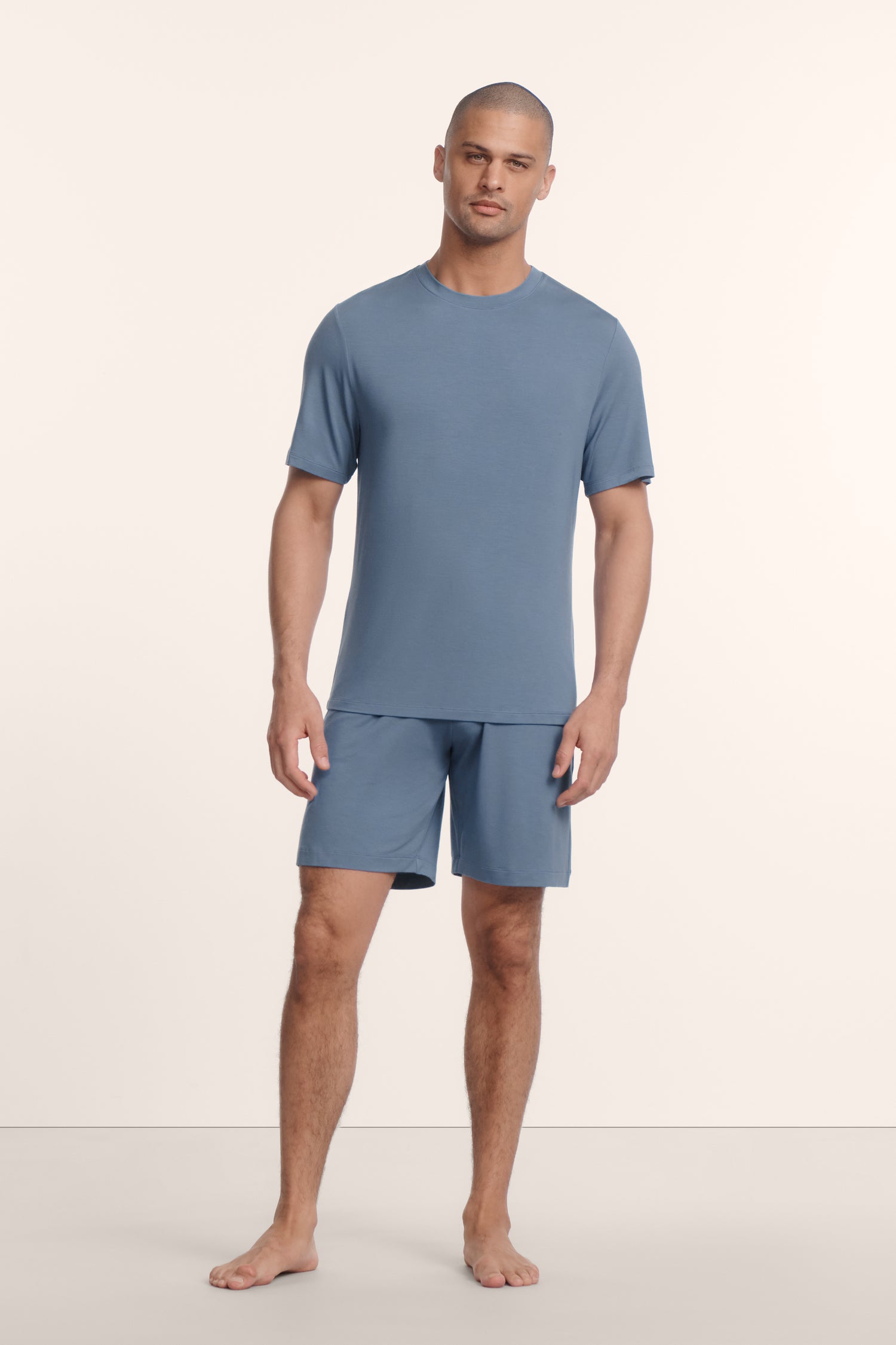 Eberjey Henry Short PJ Set - Slate Blue