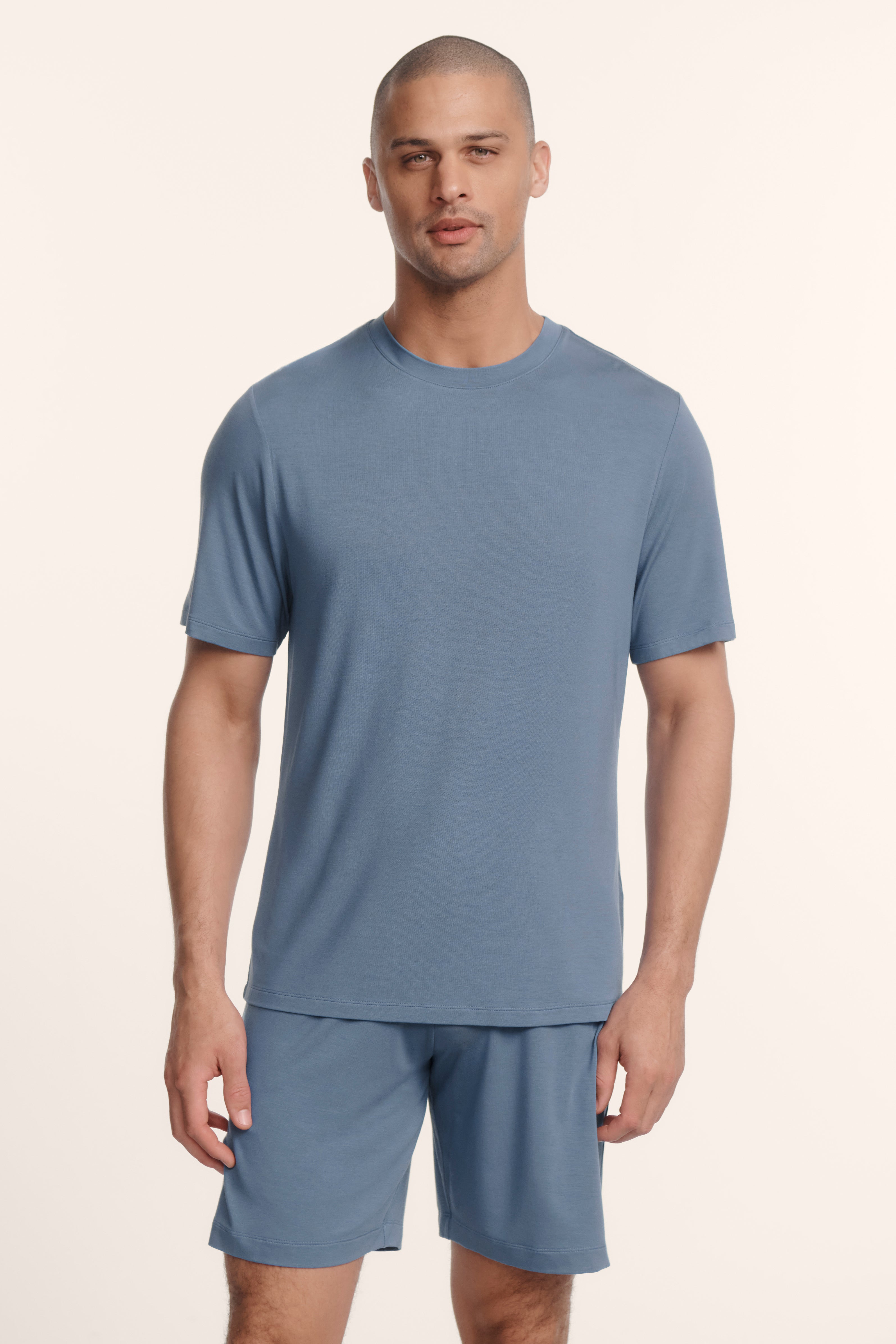 Eberjey Henry Short PJ Set - Slate Blue