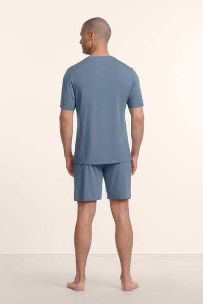 Eberjey Henry Short PJ Set - Slate Blue