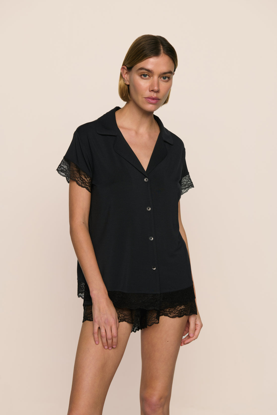 Eberjey Malou Short Pj Set - Black