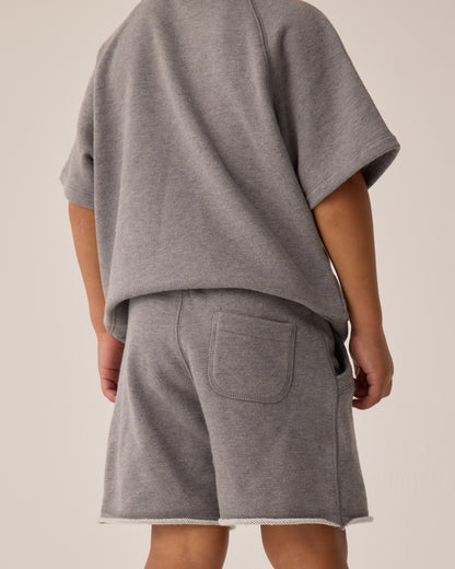 Rylee + Cru Play X Play Ventura Short - Heathered Grey