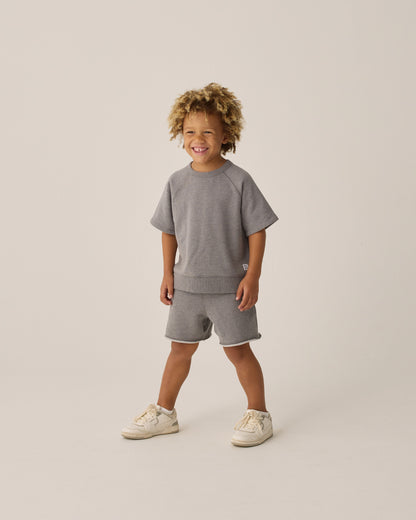 Rylee + Cru Play X Play Short Sleeve Sweatshirt - Heathered Grey