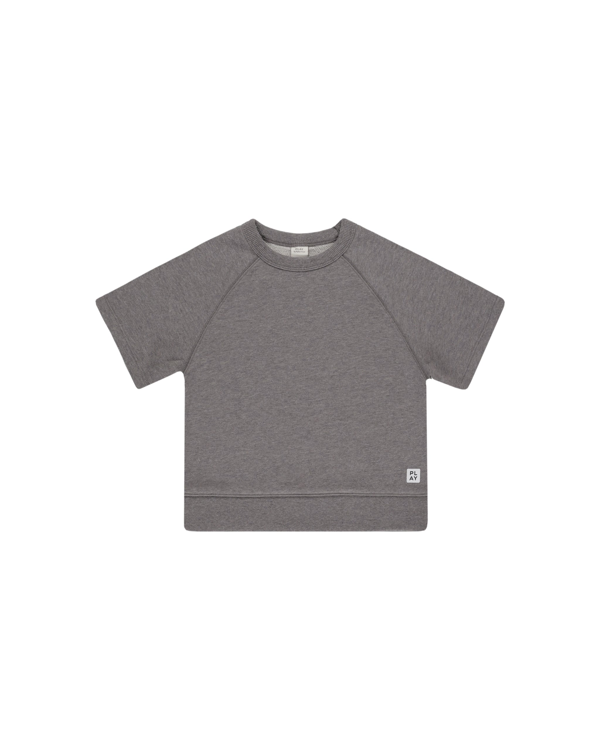 Rylee + Cru Play X Play Short Sleeve Sweatshirt - Heathered Grey