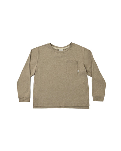 Rylee + Cru Play X Play Long Sleeve Pocket Tee - Heathered Olive