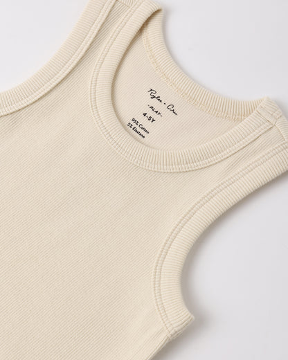 Rylee + Cru Play X Play Ribbed Tank Set - Shell, Heathered Blush
