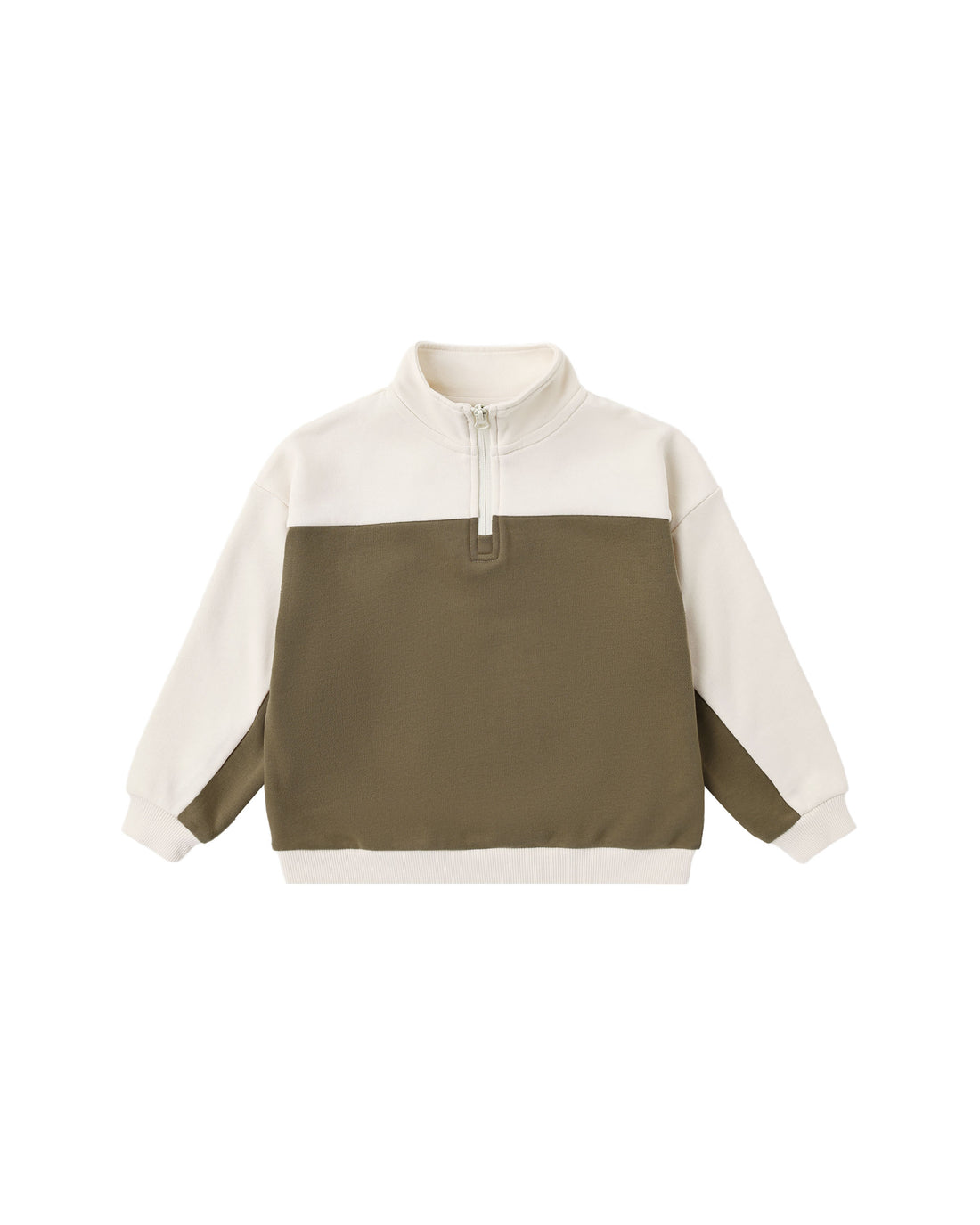 Rylee + Cru Play X Play Quarter Zip Crew - Olive