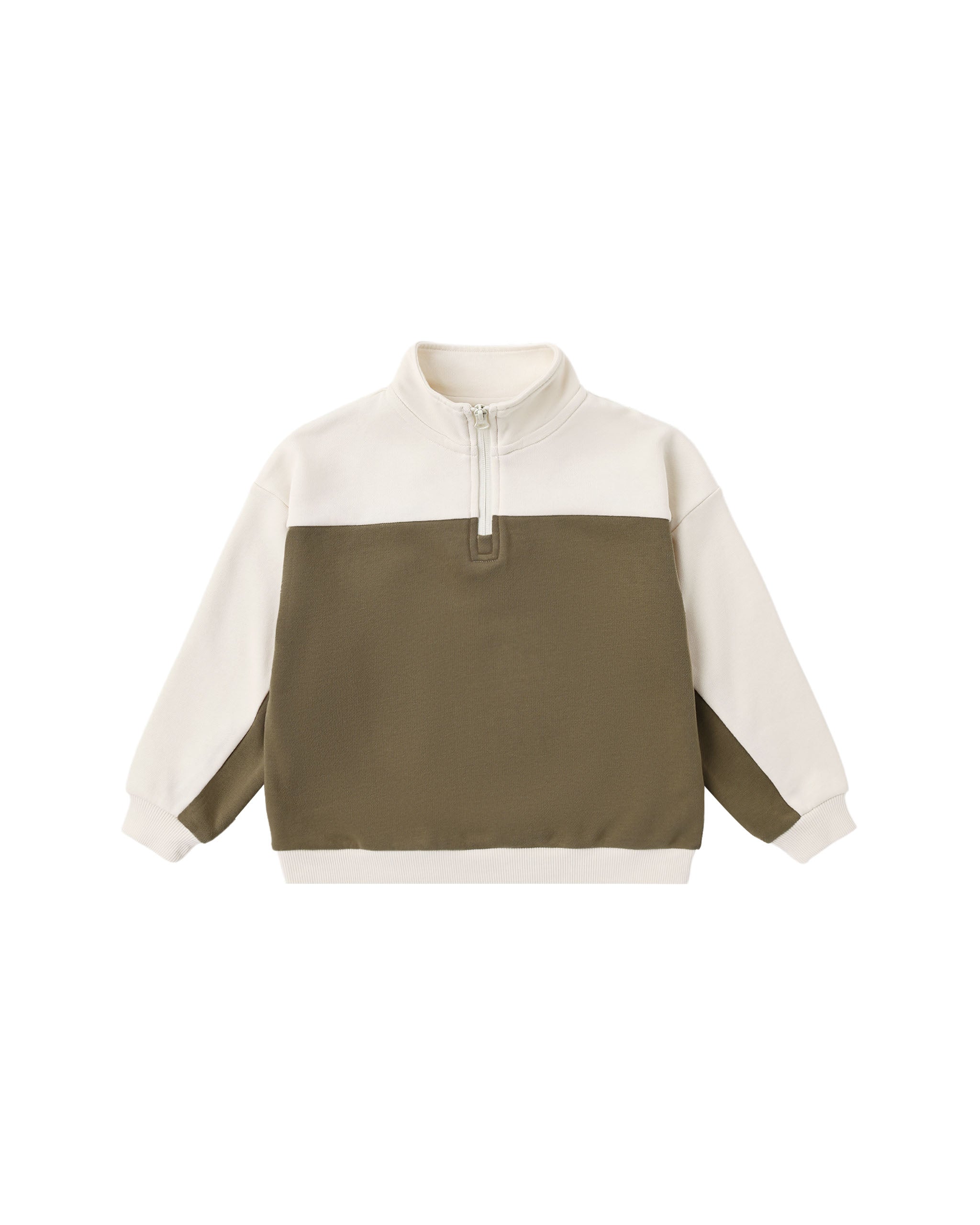 Rylee + Cru Play X Play Quarter Zip Crew - Olive