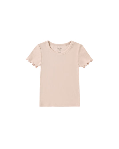 Rylee + Cru Play X Play Ribbed Basic Tee - Blush