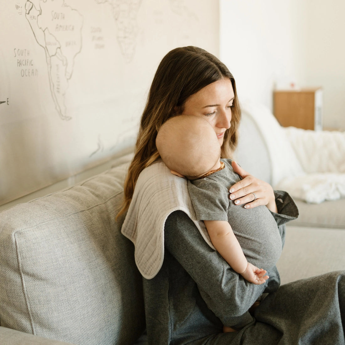 Little Unicorn Cotton Muslin Burp Cloth 2 Pack - Porpoise