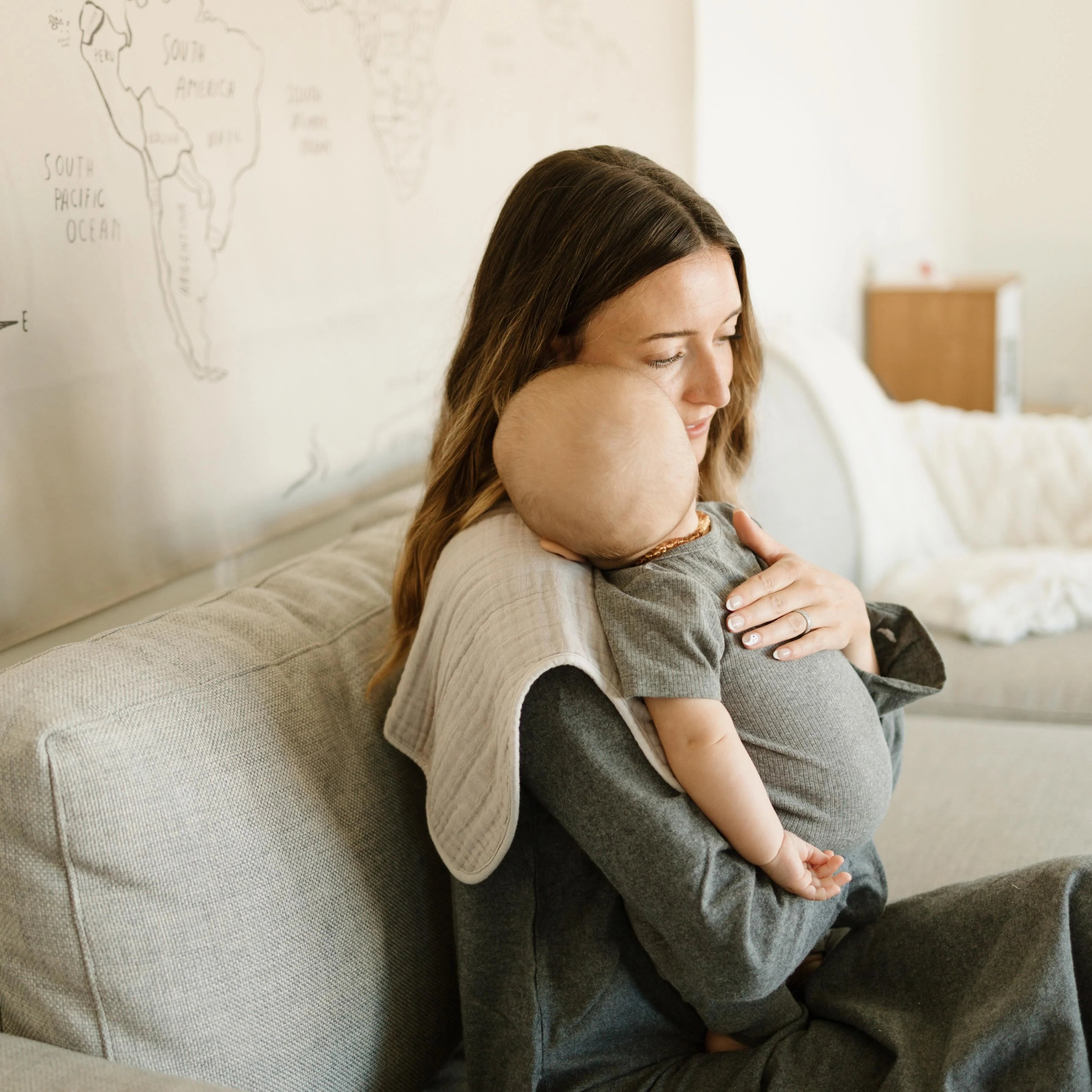 Little Unicorn Cotton Muslin Burp Cloth 2 Pack - Porpoise