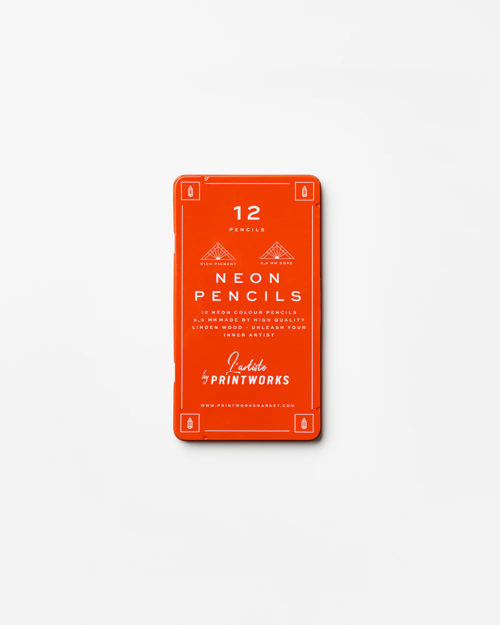 Printworks 12 Pack Colour Pencils - Neon