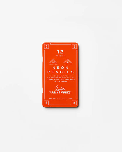 Printworks 12 Pack Colour Pencils - Neon
