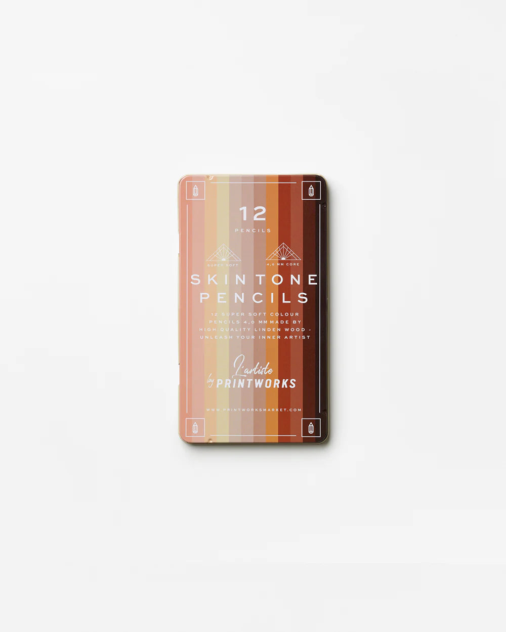 Printworks 12 Pack Colour Pencils - Skin Tone