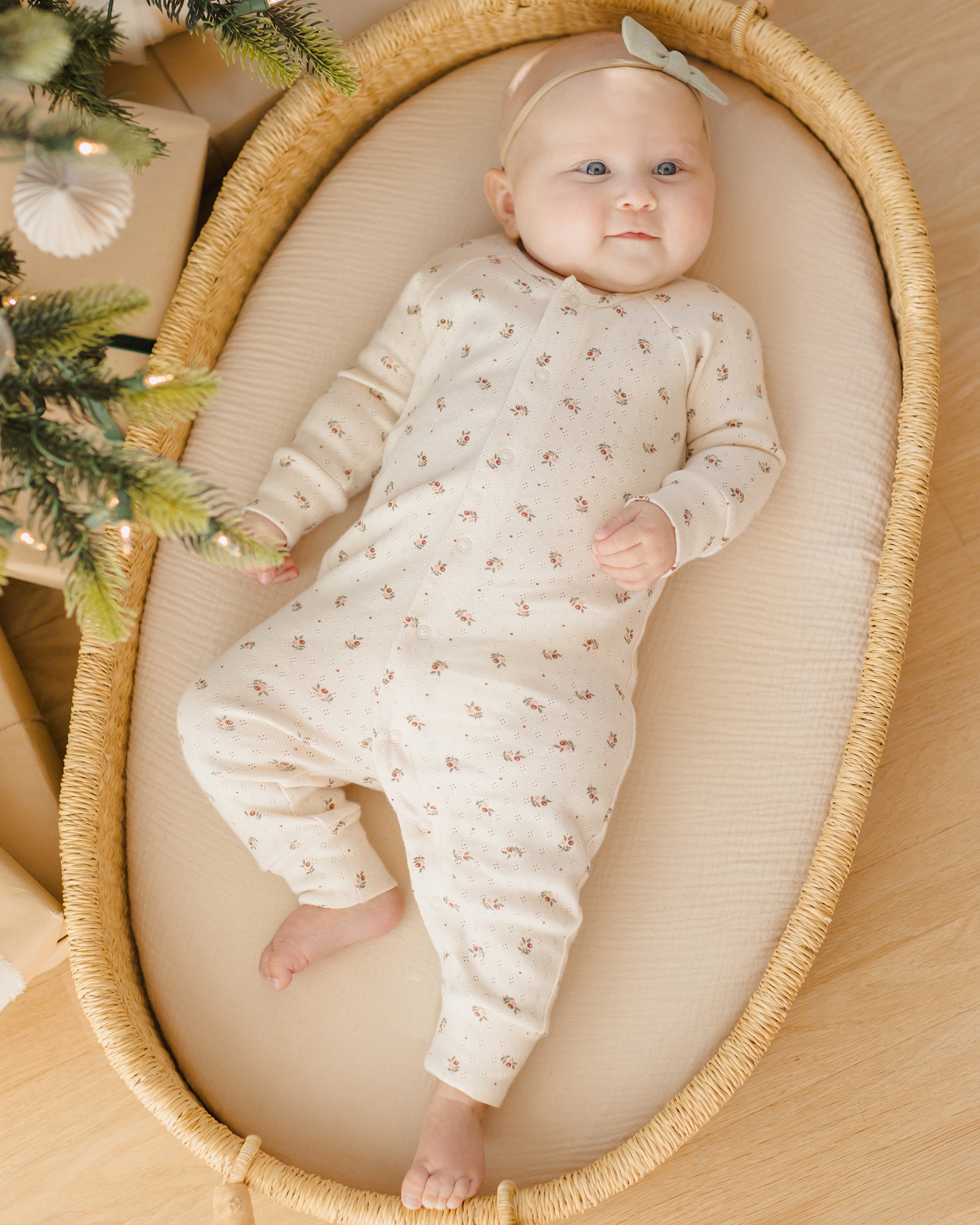 Quincy Mae Pointelle Long John - Holly Berry