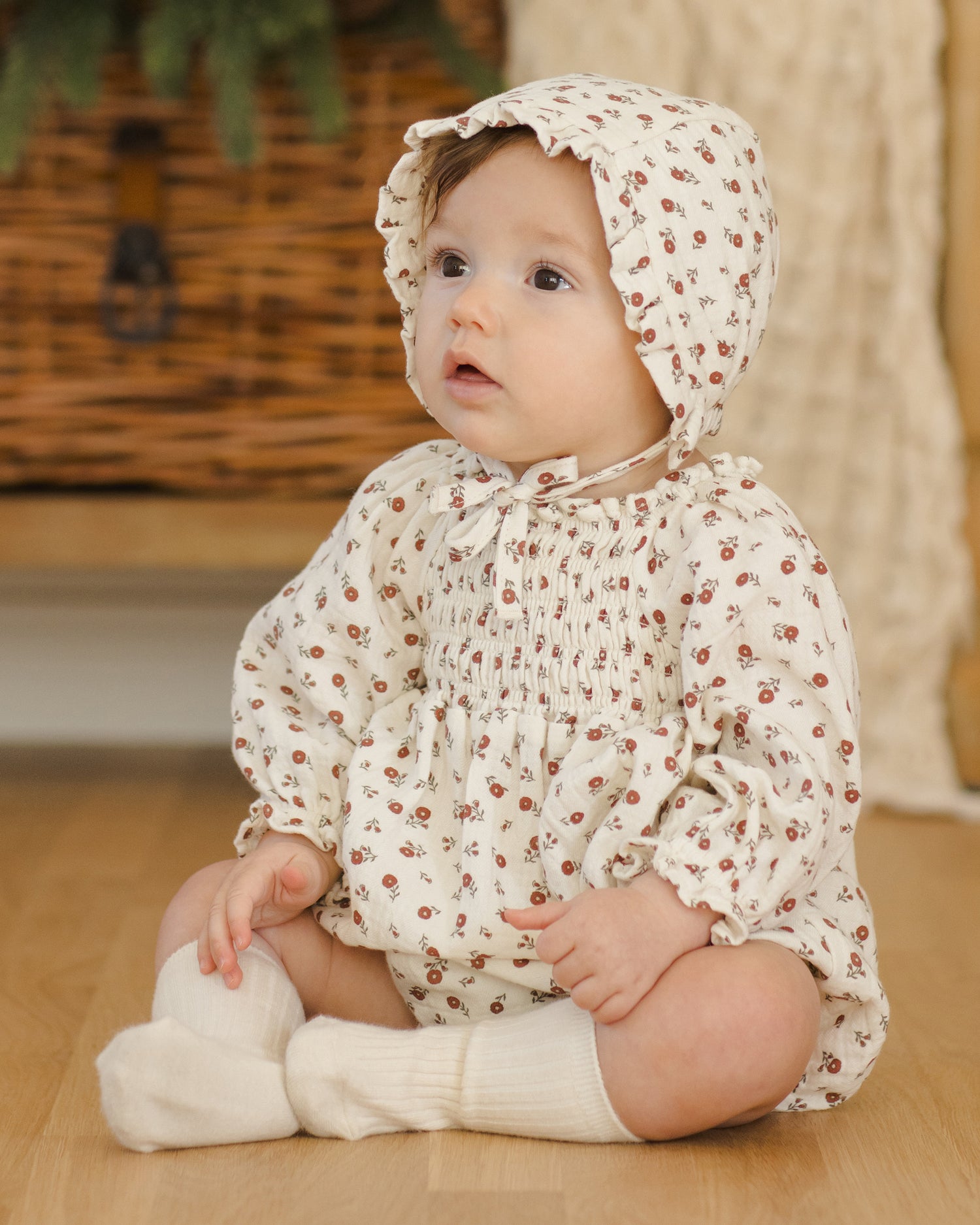 Quincy Mae Eden Romper - Winter Ditsy