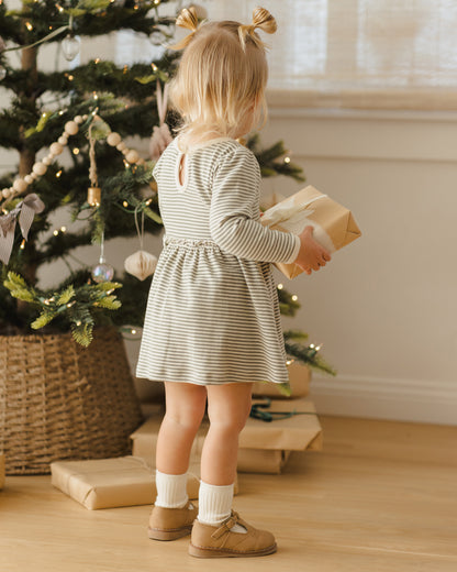 Quincy Mae Alda Dress - Forest Stripe