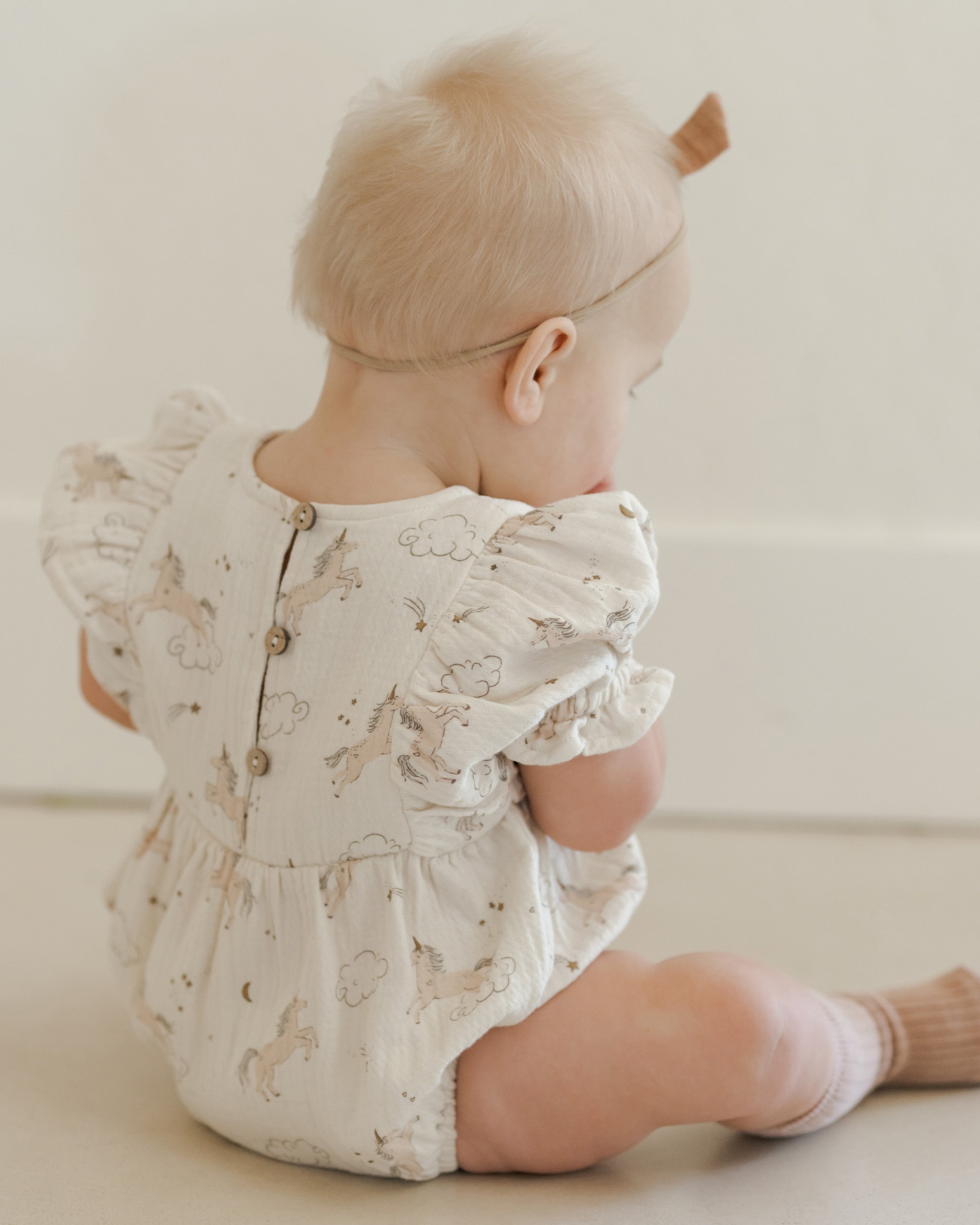 Quincy Mae Cosette Romper - Unicorns