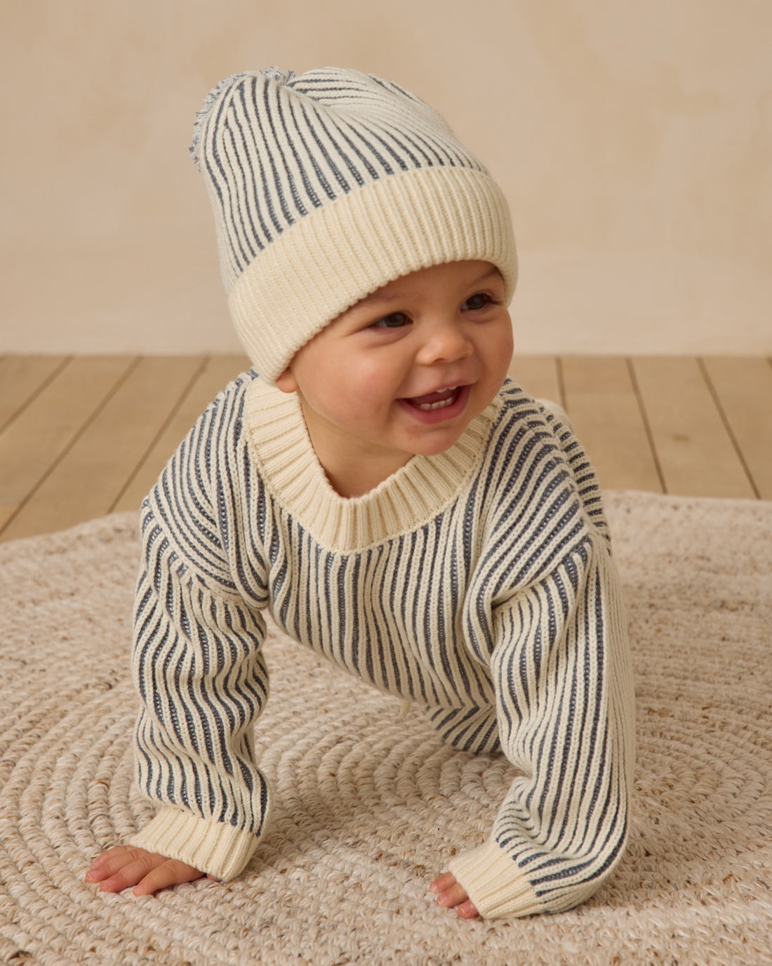 Quincy Mae Relaxed Knit Sweater - Ocean