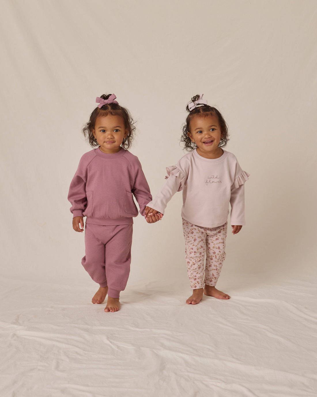 Quincy Mae Ruffle Long Sleeve Tee - Wild Flower