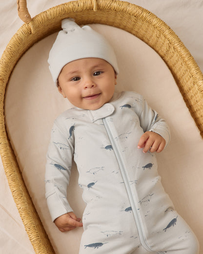 Quincy Mae Zip Long Sleeve Sleeper Footie - Narwhals