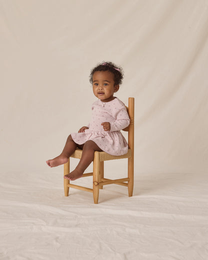 Quincy Mae Pointelle Skirted Bodysuit - Lilac Ditsy
