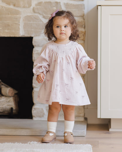 Quincy Mae V Smocked Dress - Bows