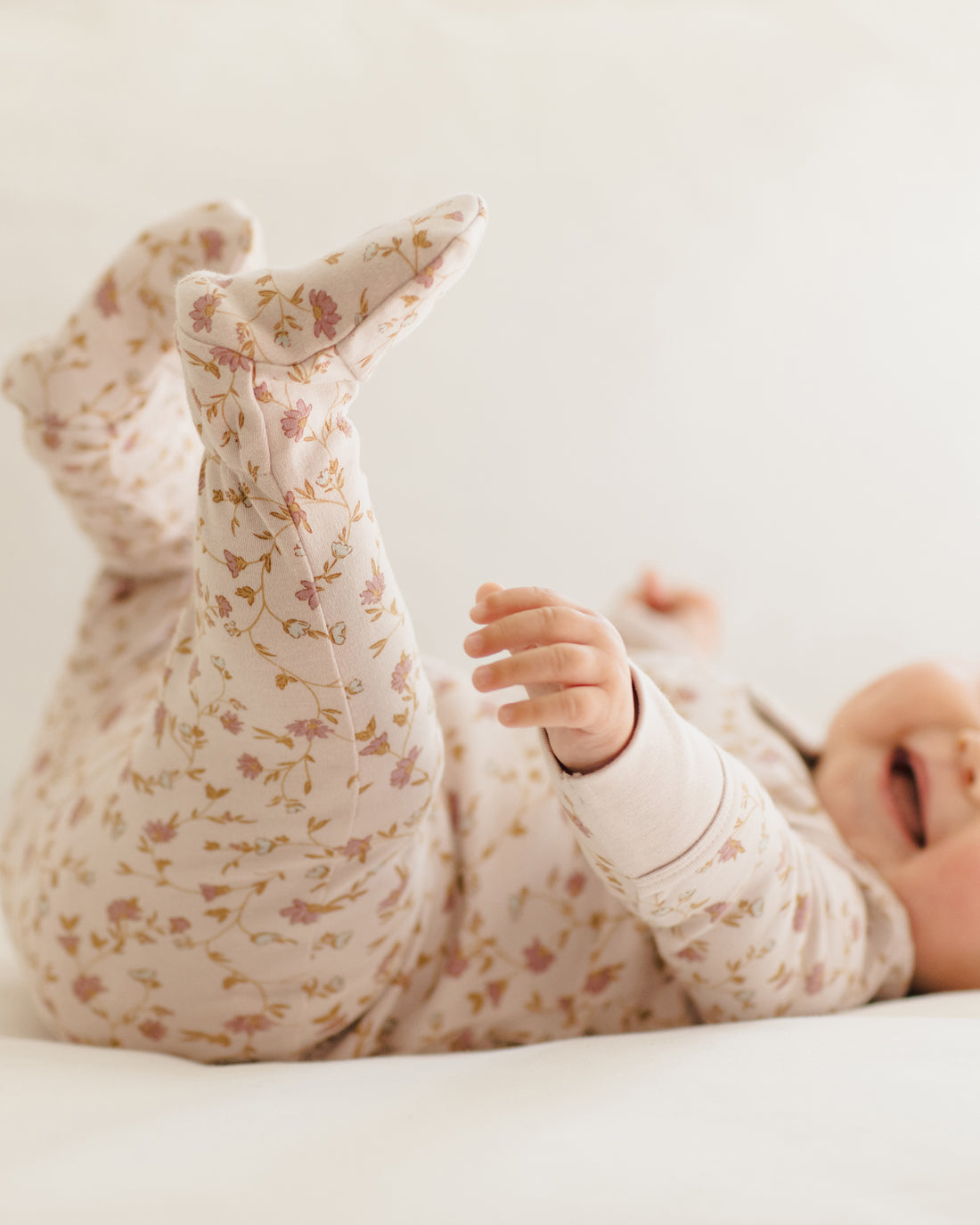 Quincy Mae Zip Long Sleeve Sleeper Footie - Garden