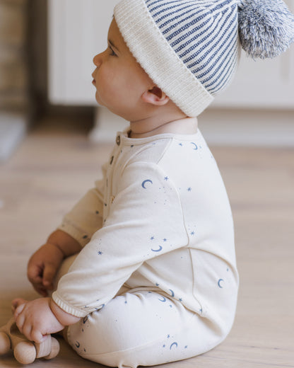 Quincy Mae Long Sleeve Pocket Jumpsuit - Moons