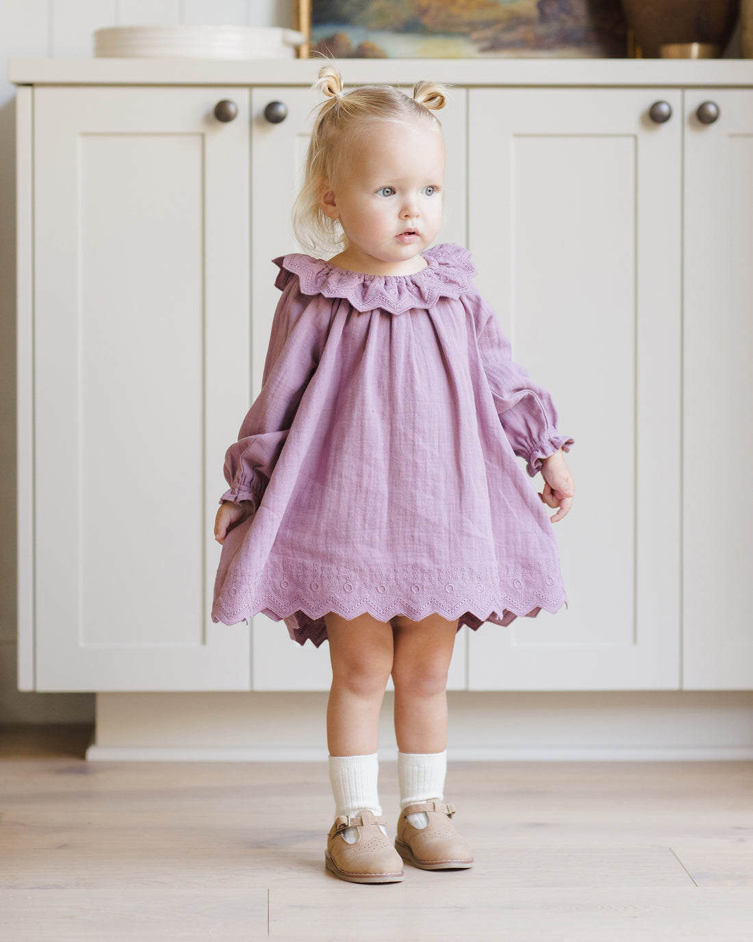 Quincy Mae Long Sleeve Isla Dress - Mulberry