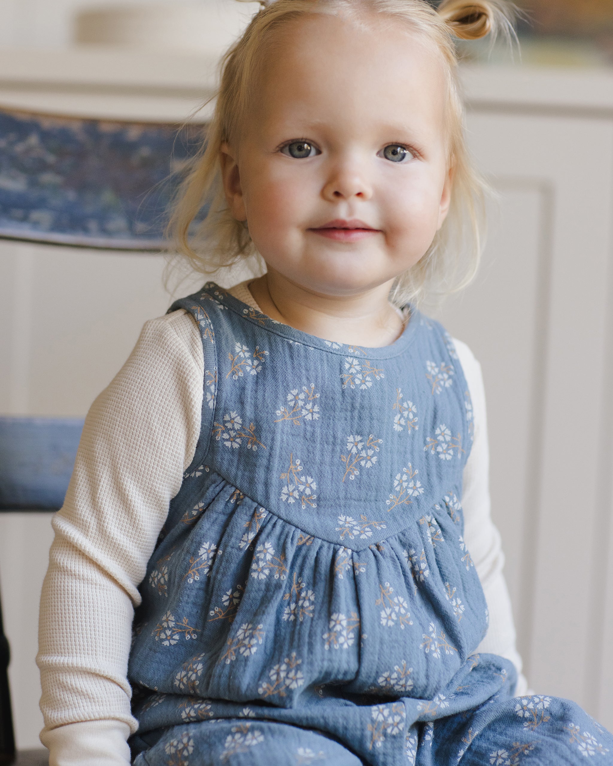 Quincy Mae Waffle Long Sleeve Bodysuit - Natural