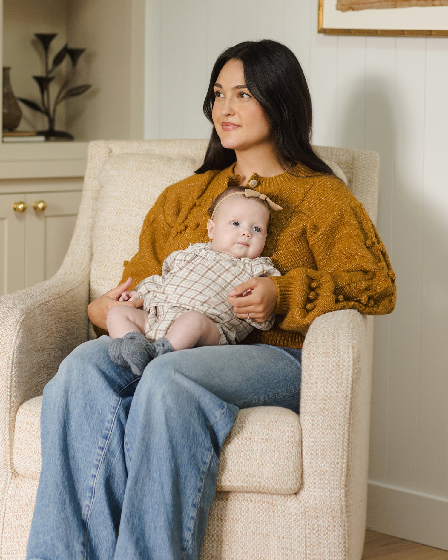 Quincy Mae Mia Top + Bloomer Set - Blue Plaid