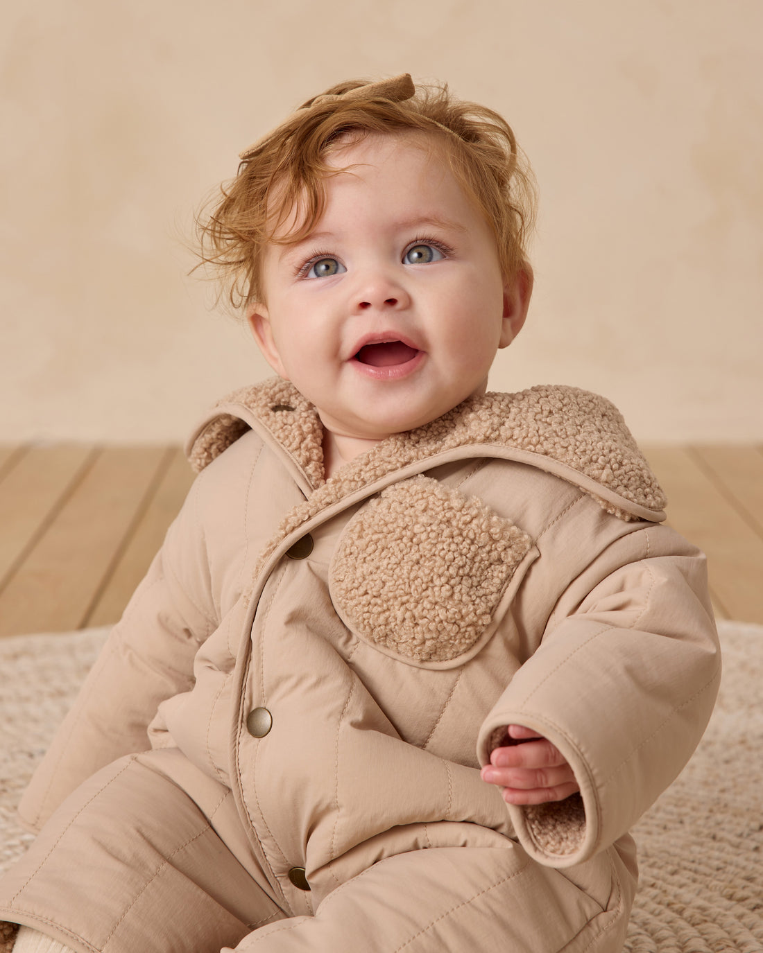 Quincy Mae Shearling Reversible Jumpsuit - Oat