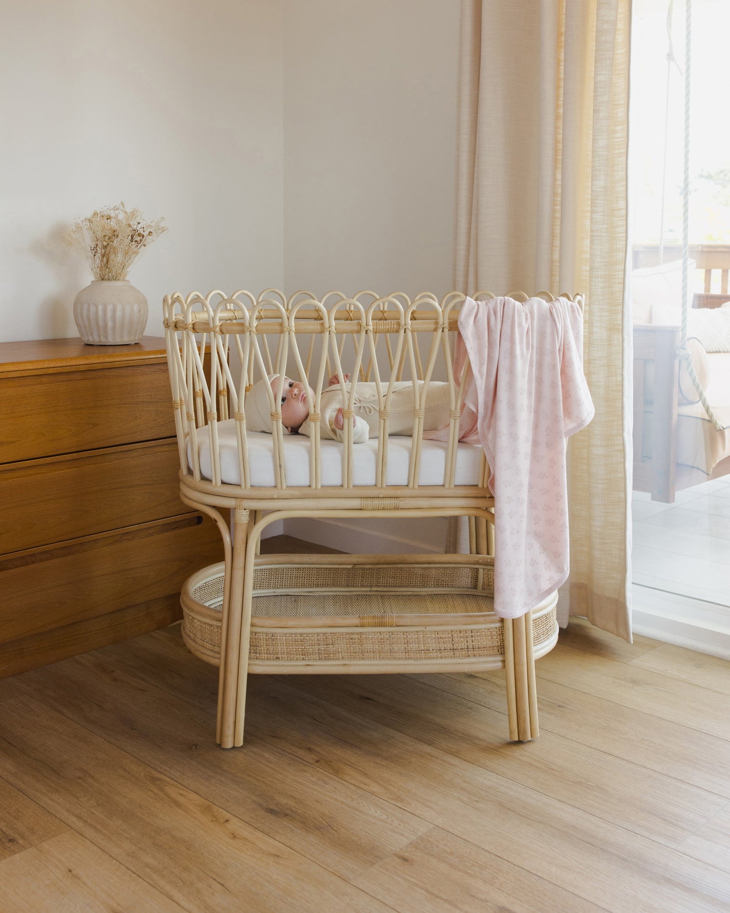 Quincy Mae Baby Swaddle - Petal