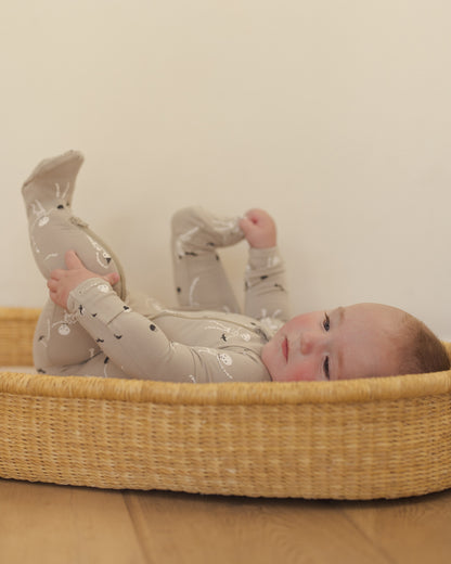 Quincy Mae Bamboo Zip Footie - Skeletons