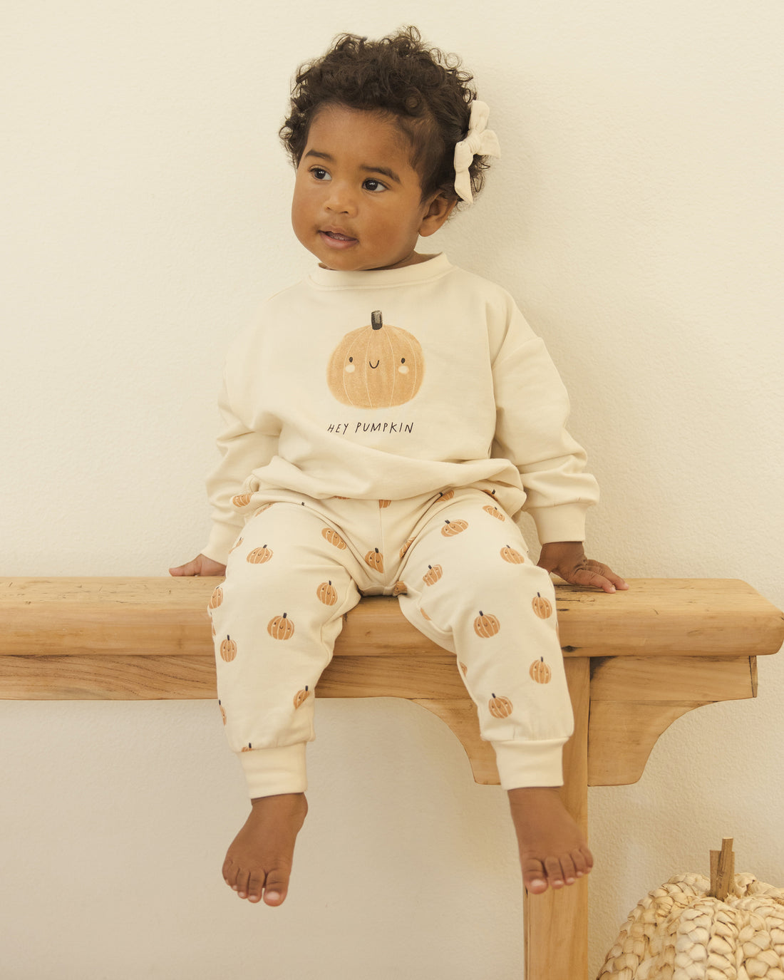 Quincy Mae Relaxed Fleece Sweatshirt - Pumpkin