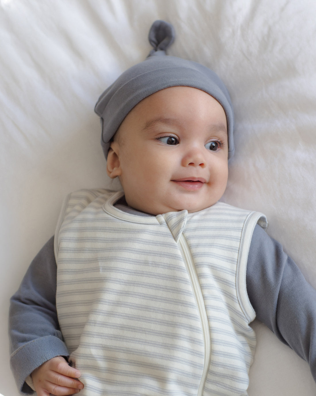 Quincy Mae Jersey Sleep Bag - Cloud Stripe
