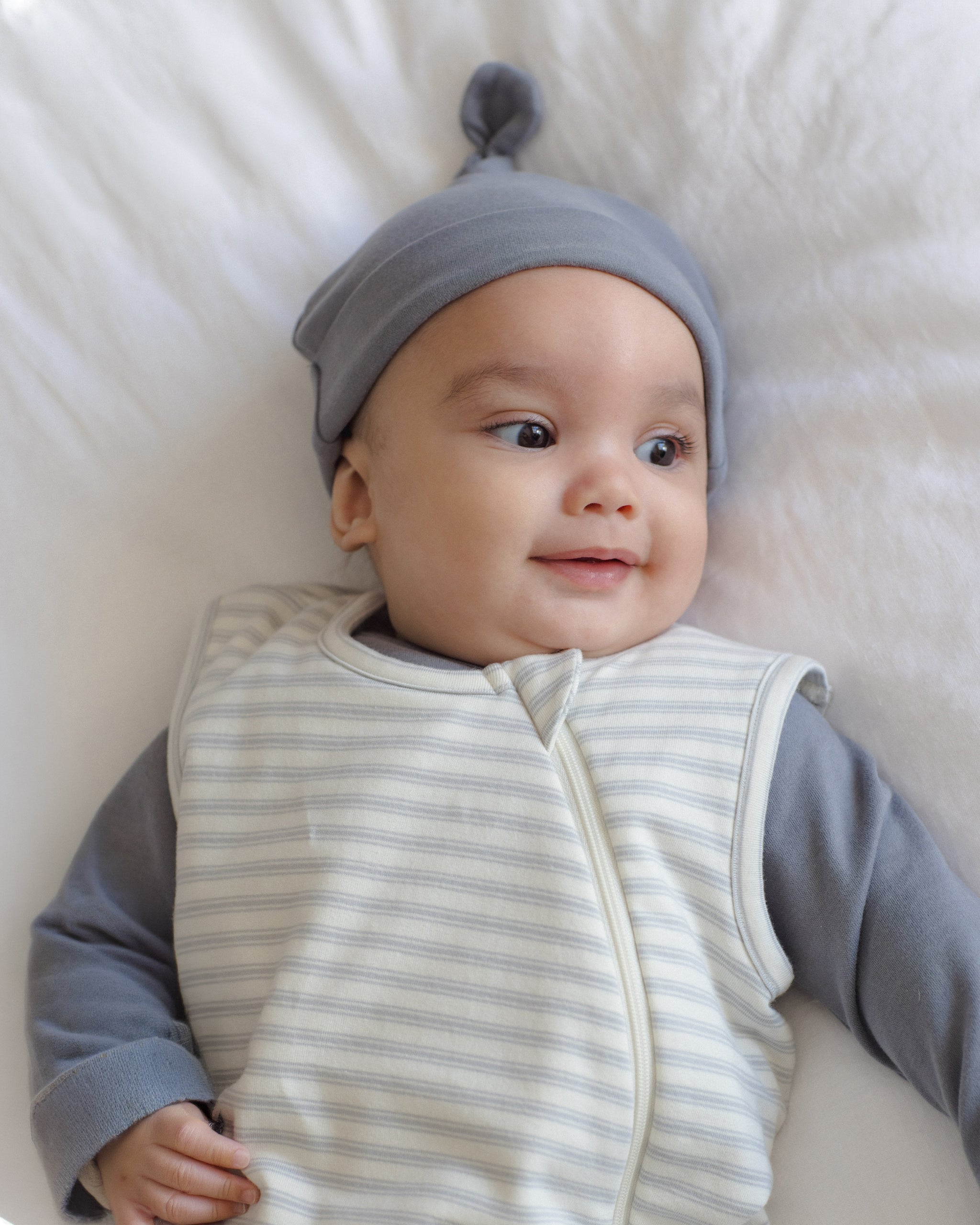 Quincy Mae Jersey Sleep Bag - Cloud Stripe