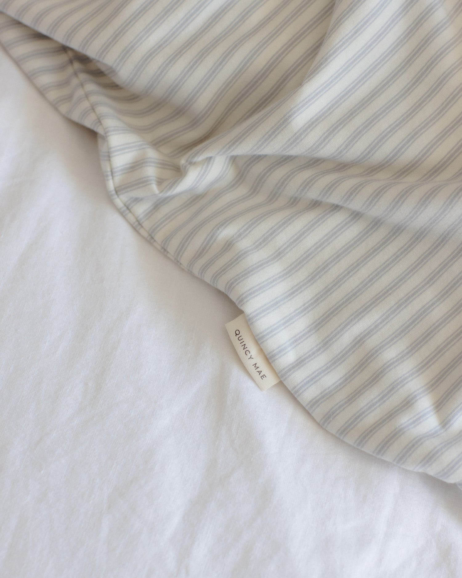 Quincy Mae Jersey Sleep Bag - Cloud Stripe