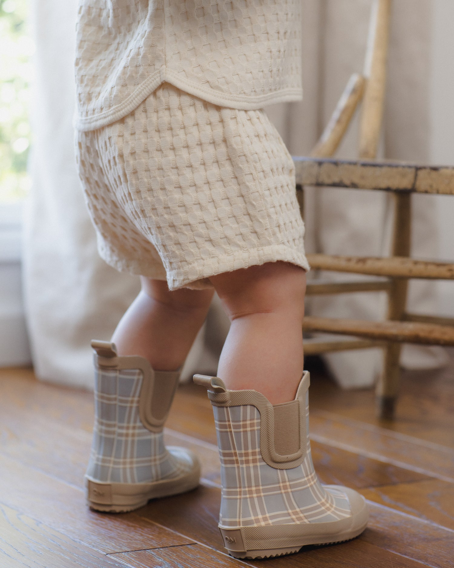 Quincy Mae Rain Boots - Blue Plaid
